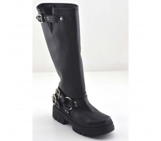 BOTA BIKER LARGA ESTRIBO