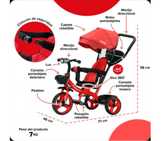 TRICICLO 360° C/LUZ