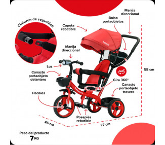 TRICICLO 360° C/LUZ
