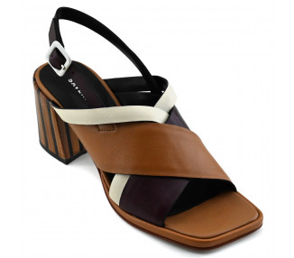 SANDALIA TACO RAYADO
